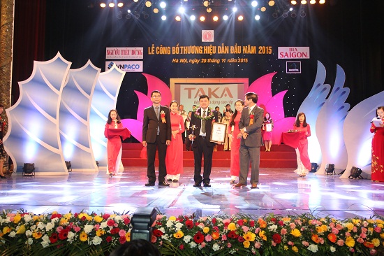 Taka được vinh danh thương hiệu dẫn đầu Việt Nam 2015